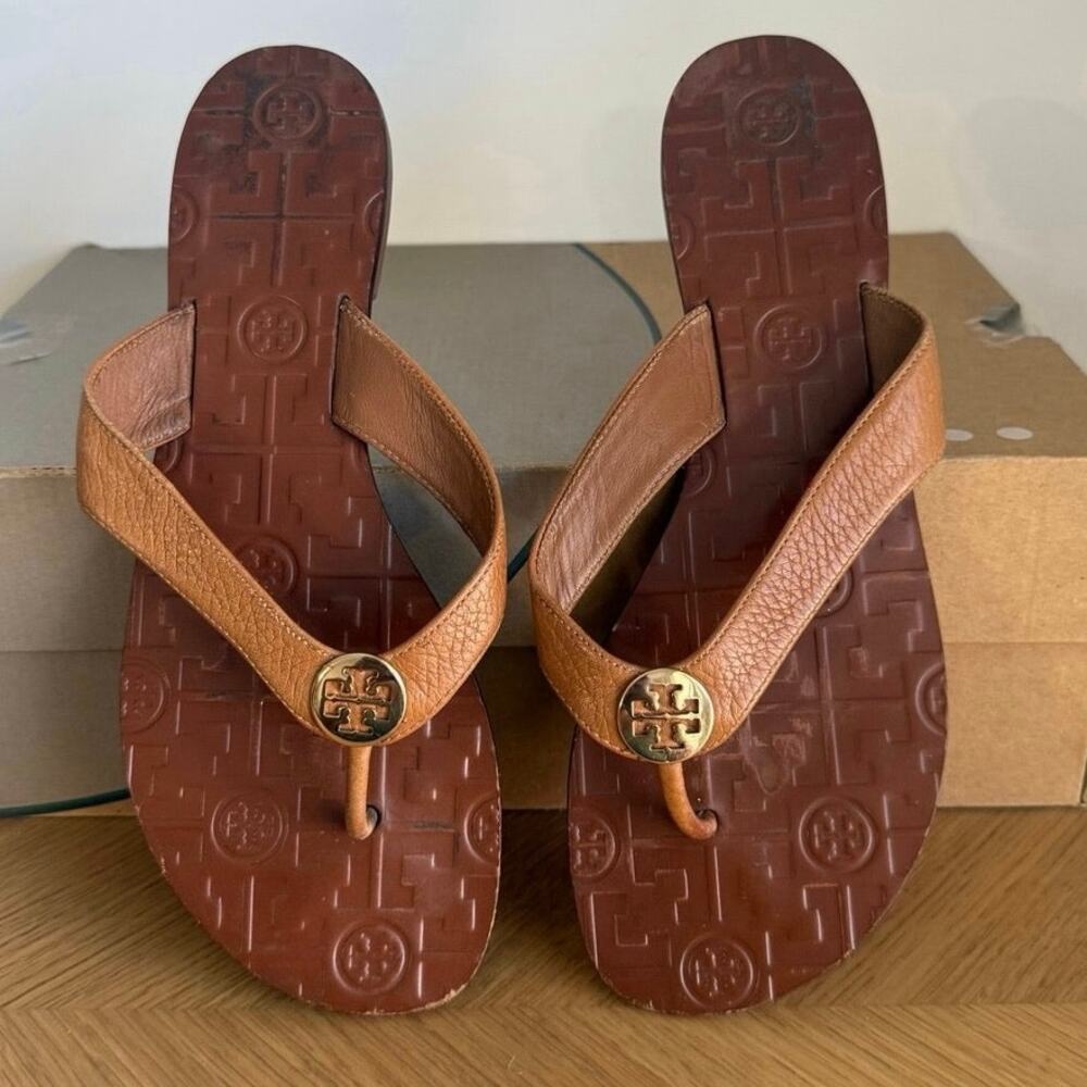 Tory Burch Thora Logo Embossed Women Sandals - SZ 8
